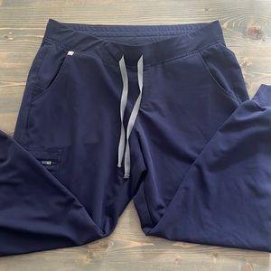 Women’s size large petite Navy Blue Figs Zamora joggers